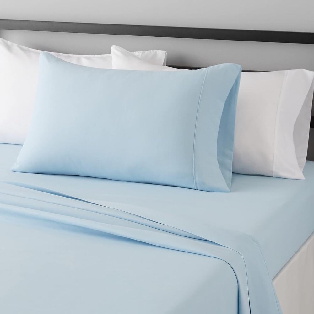 Super Soft Breathable Microfiber 3-Piece Bed Sheet set Twin XL - light blue